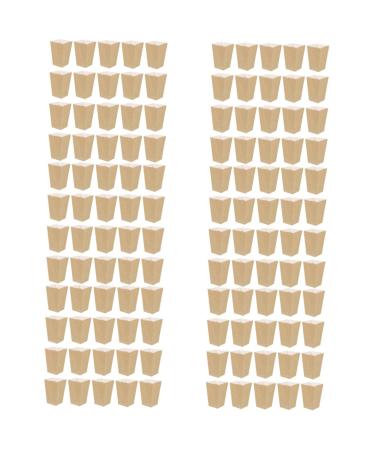 ABOOFAN 300 Pcs Cardboard Popcorn Dessert Bowls Charcuterie Cups Paper Cones for Food Popcorn Containers Movie Night Popcorn Bowl Square Disposable Trays Party Candy Cartons Mini Lunch Bag As Shownx6pcs mediumx6pcs