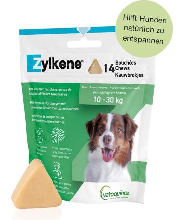 Vetoquinol Zylkene Chews 225 mg Double Pack | 2 x 14 Chews for Dogs & Cats | Supplement for Pet Well-being in Stressful Situations - International Shipping Available - Buy Online on GoSupps.com