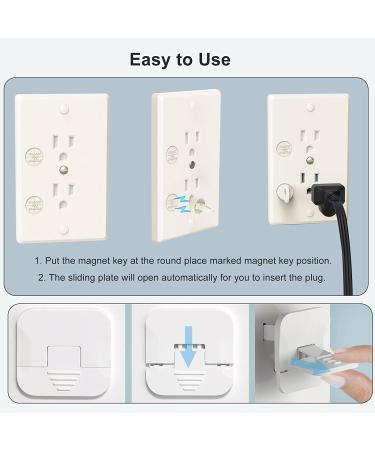Magnetic Self-Closing Outlet Cover AOSITE 6 Pack Outlet Covers Baby Proofing Safety Wall Socket Covers Magnetic Power Plug Protectors Childproof Outlet Covers for Baby Safety  10 Pack Plug Covers - Buy Online on GoSupps.com