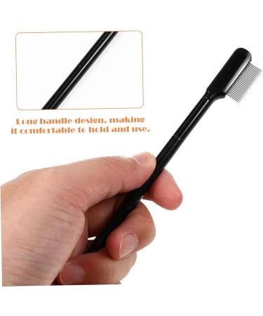 FRCOLOR 1 Set Eyelash Comb Handle Lash Comb Eyelash Wands Brush Brow Makeup Brush Makeup Gadgets Eyelash Separator Eyebrow Comb Brush Lash Tool Eyebrow Brush Woman Steel Needle Double Head 15x1.8cm Black - Buy Online on GoSupps.com