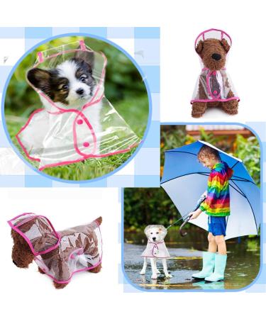 Buy Ssang Waterproof Dog Raincoat - Adjustable & Windproof Poncho Hoodie for Small & Medium Dogs (Pink M) - Buy Online on GoSupps.com