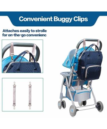 Buy Caucko Baby Diaper Bag | Multifunctional Nylon Travel Backpack with Stroller Hook - Large Capacity & Multiple Compartments (Blue KT01-4) - Buy Online on GoSupps.com