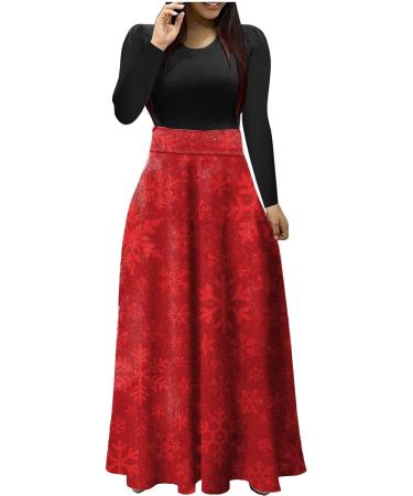 Hanxiulin Women's Christmas Dress - Long Sleeve Sweater Dress & Festive Party Costume - Buy Online on GoSupps.com