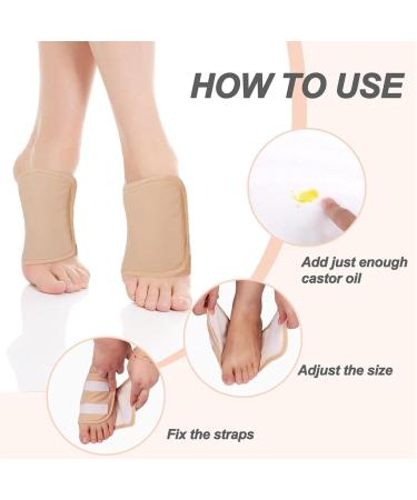 Siopob Castor Oil Pack Wrap - 1 Pair Adjustable Castor Oil Compress For Women Anti-leakage Ankle Care Essence Oil Pack Reusable Compress Relieves Sprains Swell - Buy Online on GoSupps.com