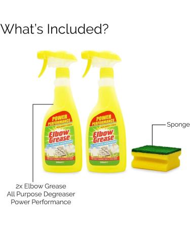 Elbow Grease 2x500ml All Purpose Degreaser Cleaner Spray - Household Kitchen & Laundry - Buy Online on GoSupps.com