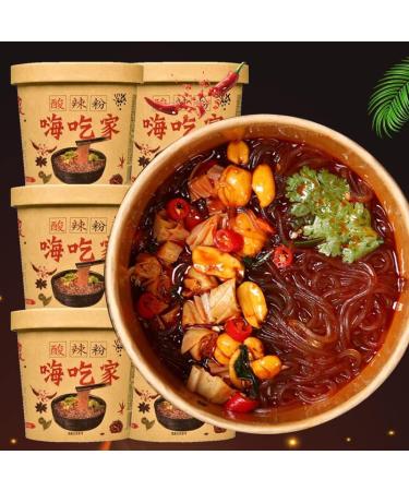Hot and Sour Noodles Spicy and Sour Powder in Barrel 120g Instant Noodles Authentic Chongqing Specialty Snacks Sweet Potato Noodles Spicy Snacks Food Substitute (3 Barrel) - Buy Online on GoSupps.com