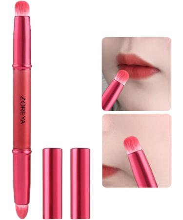 Lip Brush | Double-Ended Round Tip Lipstick Brush | Makeup Brush Tool with Lid for Liquid Cream Foundation Concealer Powder Shakven Red - Buy Online on GoSupps.com