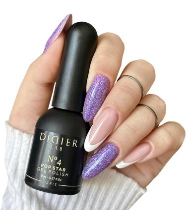 Didier Lab - Premium UV Gel Nail Polish - POP Star No4- Gel Nail Varnish - Nail Art - Long-Lasting High Gloss Wear - Gel Nail Polish - Gel Nails - Glitter Gel Nail Polish - Rich Pigment - 8ml - Buy Online on GoSupps.com