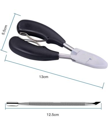 Toenail Clippers for Thick Nails and Cuticle Pusher Made of Rustproof Stainless Steel Super Sharp Blades and Strong Big Nail Scissors Nippers with Box - Buy Online on GoSupps.com