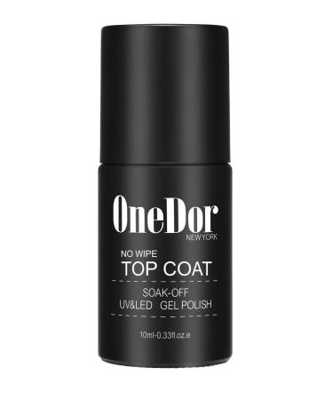 OneDor No Wipe Top Coat Gel Polish - UV/LED Cured Soak Off Nail Polish - 0.33 Fl Oz - Buy Online on GoSupps.com