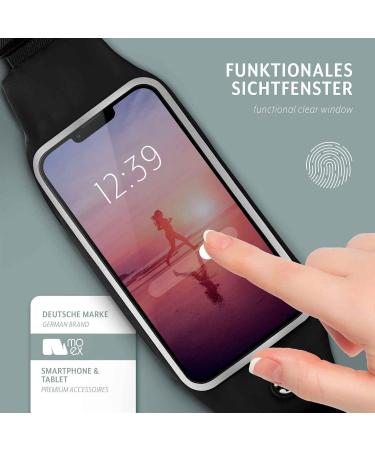 Moex Passel Waterproof Running Bag for Samsung Galaxy A54 5G - Slim Jogging Belt with Viewing Window Flexible Design Black - Buy Online on GoSupps.com