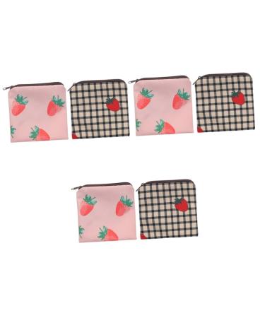Healifty Portable Menstrual Pad Bag 6 Pcs Napkin Storage Bag Outdoor Decor Tote Purse Organizer Insert Chapsticks Holder Menstruation Bag Feminine Products Bag Small Practical Student As Shown-2x3pcs 13X13CMx3pcs