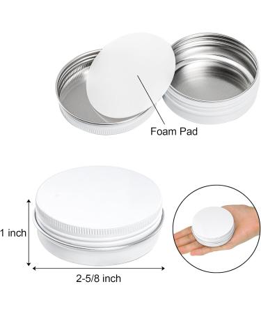 Foraineam 48-Pack Aluminum Lip Balm Jars | Empty Round Travel Cream Cans with Screw Lid | White Metal Containers for Travel - Buy Online on GoSupps.com
