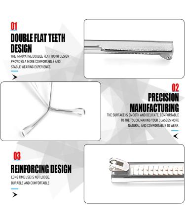 LNQ LUNIQI Metal Glass Replacement Arms - Universal Hanger for Thin Sunglasses & Glasses Frames (Clear/Transparent) - Buy Online on GoSupps.com
