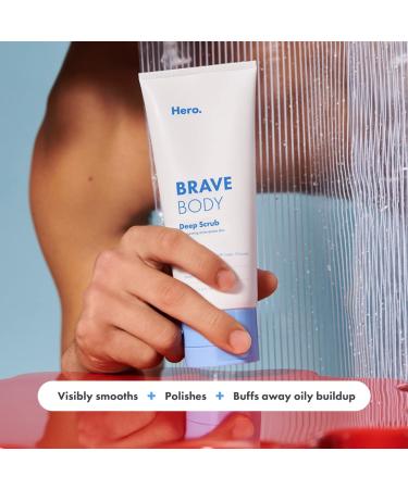 Hero Cosmetics Brave Body Deep Scrub - Weekly Exfoliating Sugar Scrub for Glowing Skin | Non-Abrasive Smoothing Body Scrub (160ml - Buy Online on GoSupps.com
