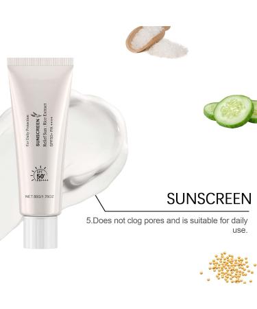 Rice Sun Cream Spf 50 Face And Body Sunscreen For All Skin Types Protective Cream Spf50 High Protection Uva-Uvb High Protection Sunscreen Sfp50 Uva (1PC) - Buy Online on GoSupps.com