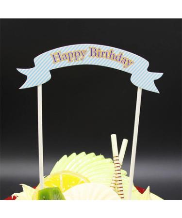 Personalised Cake Toppers Cake Decorations 5pcs Happy Birthday Cake Toppers Happy Birthday Banner Cupcake Decoration Party Decor Supplies for Children (Color : C) (Color : D) (Color : D) - Buy Online on GoSupps.com
