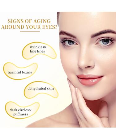 30 Pairs 24k Gold Under Eye Patches for Dark Circles & Puffiness - Anti-Aging Treatment for Women - Buy Online on GoSupps.com
