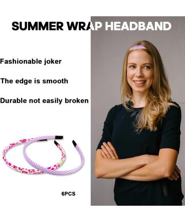 PLABBDPL Colour hair bands 6 Pieces Alice Band Girls Headbands Floral Fabric Headbands for Girls Headband for Kids Polka Dots Heart Covered Hairbands - Buy Online on GoSupps.com