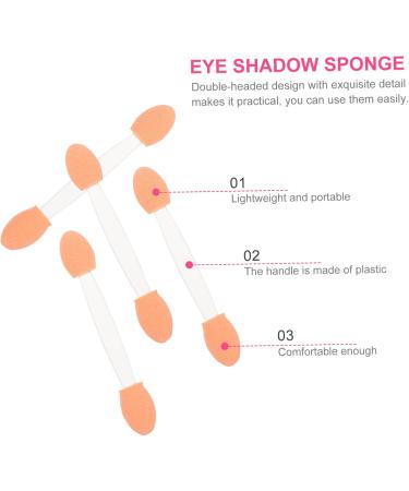 SKISUNO 100pcs Double Ended Eyeshadow Brush Makeup Comestic Applicator Makeup Brush Sponge Stick 6.5x1.3cm White - Buy Online on GoSupps.com
