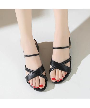 Buy XTZYGLFD Summer Sandals for Women - Fashionable Cotton Linen Zipper Slippers | Beach Stiletto Sandals in Black | UK Size 6 - Buy Online on GoSupps.com