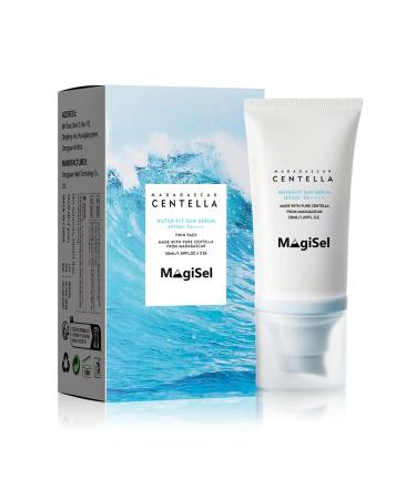 MagiSel Sunscreen Sunscreen Light Invisible Sunscreen SPF50+ Moisturizing Sun Cream Contains Centella asiatica UV Protection Water Resistant for Sensitive and Dehydrated Skin 50 ml
