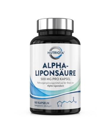 Alpha lipoic acid ala 500mg |180 high -dose vegan capsules |Helps with inflammation supports blood sugar regulation and nerve health effectively against tingling feet hands limbs and more - Buy Online on GoSupps.com