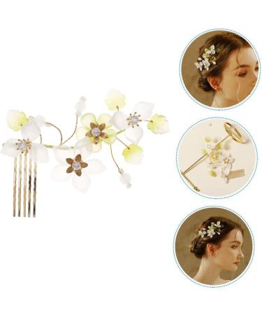 Didiseaon Flower Comb Hair Comb Headpiece for Bride Flower Embellishments Hair Jewels for Women Bride Wedding Hair Comb Bride Hair Comb Decor Bride Headdress Bridesmaid Mori Department Metal - Buy Online on GoSupps.com