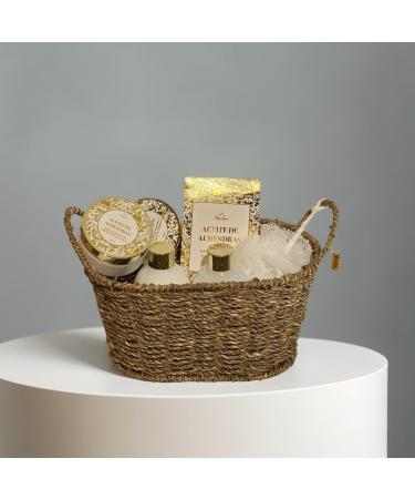 Luxury Almond Scent Spa Gift Basket for Women - Shower Gel Body Lotion Bath Salts & More - Buy Online on GoSupps.com