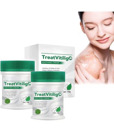 GFOUK Treatvitiligo Soothing Cream GFOUK Vitiligo Treatment Soothing Cream White spot Vitiligo Treatment Cream Psoriasis Anti Itch Cream Anti_pruritic Ointment Relieve Itching Skin (2pcs)