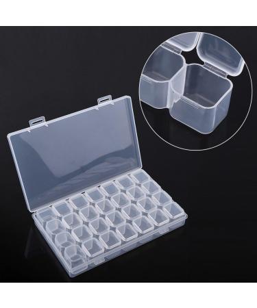 Buy Clear Plastic Tablet Box - 28 Slots Adjustable Medicine & Jewelry Organizer for International Shipping - Buy Online on GoSupps.com