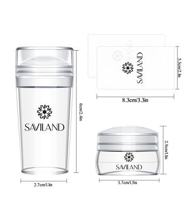 Saviland French Tip Nail Stamp - 4PCS Clear Silicone Nail Stamping Kit for French Manicure - Buy Online on GoSupps.com