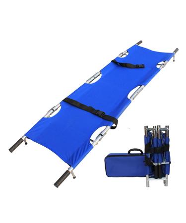 Aluminum Alloy Folding Stretcher Portable First Aid Thickened Stretcher Medical Simple Rescue Stretcher for Mobile Injured Mountain Rescue