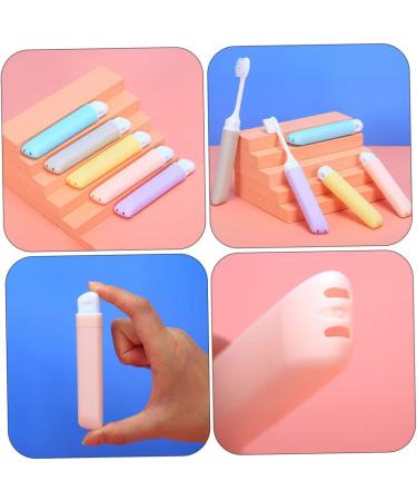 FRCOLOR 5pcs Folding Travel Toothbrush Set - Mini Wear-Resistant Camping Toothbrushes for Adults & Kids | Household & Outdoor Use - Buy Online on GoSupps.com