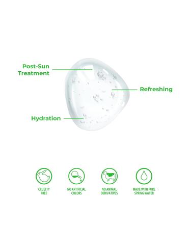 Organic Aloe Vera Gel Freshly Harvested & Cold Processed Hydrating Gel for Sunburn Relief Daily Moisturizer for All Skin Types 10.14 fl oz (300 mL) 10.1 Fl Oz (Pack of 1) - Buy Online on GoSupps.com