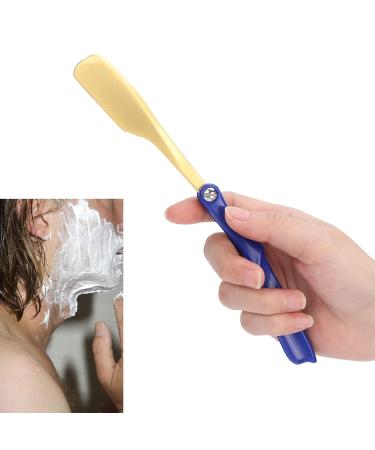Professional Classic Folding Shaving Holder for Men | Gold & Blue Manual Facial Hair Shaving Tool - Best Shaving Experience - Buy Online on GoSupps.com