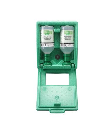 Plum eyewash station in wall box with mirror with 2x500 ml bottles eyewash station simple