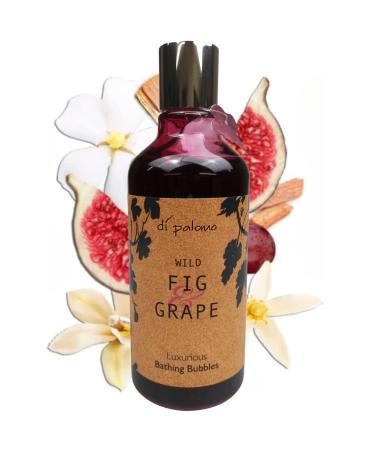 Di Palomo Vegan Wild Fig & Grape Luxury Bathing Bubbles 300ml. Foaming Bubble Bath. Luxury Shower Gel & Body Wash with Nourishing Skin Care. Bath Foam Gifts for Her. Vegan Relaxation Gifts for Women.