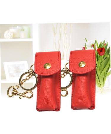 SHERCHPRY 4 Pcs Organizer Bag Set | Lip Balm Holder & Keychain Case | Compact Storage Solutions - Red - Buy Online on GoSupps.com