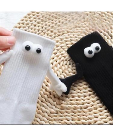 Creative 3D Couple Socks | Magnetic Suction Design | Funny Unisex Socks for Men and Women | 2 Pairs | Black - Buy Online on GoSupps.com