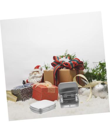 STOBOK 10pcs Boxes Mini Storage Tin Box The Christmas Candle Small Tin with Lid Storage Boxes with Lids Jar Silver 6.00X4.70X1.50CM - Buy Online on GoSupps.com