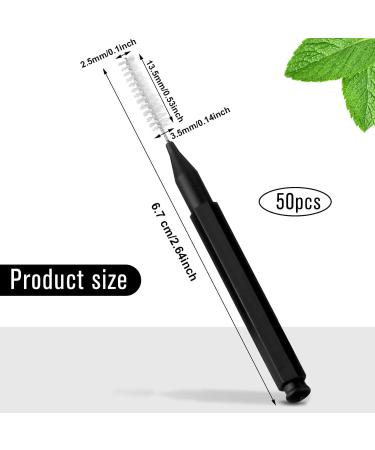Patelai 50 Pieces Interdental Brush & Toothpick Set - Dental Hygiene Flosser for Effective Oral Care (Black - Buy Online on GoSupps.com