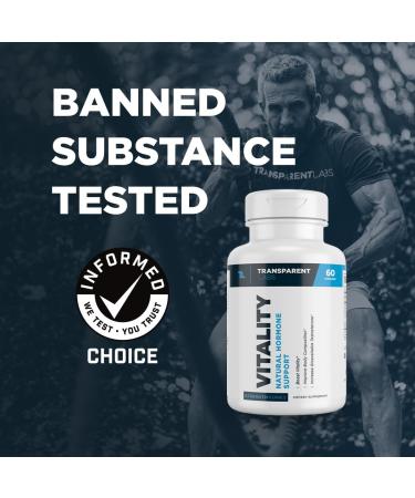 Vitality Testosterone Booster - Powerful Men's Supplement with Ashwagandha Shilajit & DIM for Strength & Enhanced Testosterone - 60 Count - Buy Online on GoSupps.com