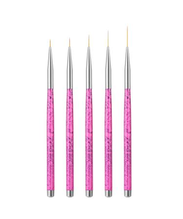 Sibba 5 pieces eyeliner brush thin fine point micropinsel make -up applicer eyeshadow tool plastic rods nail art painting pen pink 5 pieces pink - Buy Online on GoSupps.com