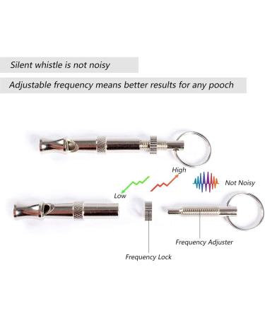 Professional Dog Whistles - Hongecb 2-Piece Stainless Steel Set | Adjustable Pitch Frequency Lock for Effective Dog Training - Buy Online on GoSupps.com