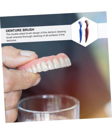 Bcoath 4-Piece Dual-Head Prosthesis Toothbrush Set - Ideal for Cleaning Braces & Prosthetics | International Shipping Available - Buy Online on GoSupps.com