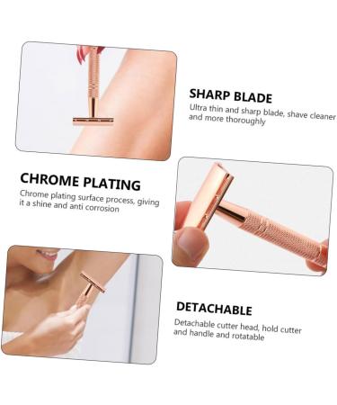 Soesfoufu Double Manual Razor for Men & Women - Metal Razor with Zinc Alloy Blade | Perfect for Personal Grooming - Buy Online on GoSupps.com