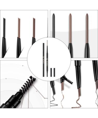 DRESSOOS 2 1 Eyebrow Makeup Tools Micro Brow Pencil Automatic Eyebrow Pencils Pencil Brush Double Head Pencil 1 count (Pack of 1) Grey - Buy Online on GoSupps.com