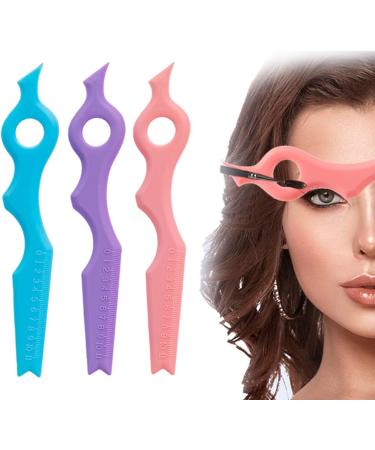 Versatile Silicone Eyebrow Aid Reusable Quick Stencil for Shape Eyebrows Eyeliner Eyeshadow Washable Defined Eyebrow Pink A - Buy Online on GoSupps.com
