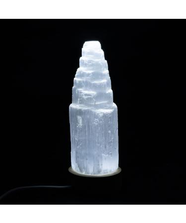 Buy Natural Selenite Gypsum Cylinder Tower - Healing Crystals Decoration for Bedroom | Reiki Light & Home Decor - Buy Online on GoSupps.com